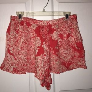 High waisted loose beach shorts